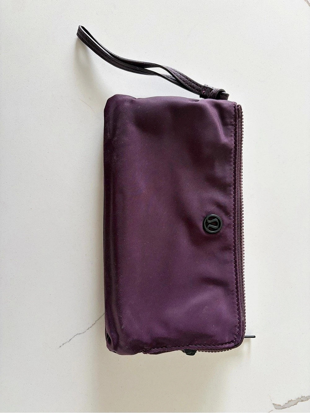 Lululemon Dual Pouch Wristlet Purple & Red Wallet